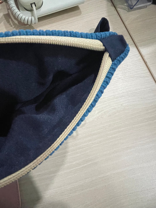 Medium Pochette in Blue Corduroy