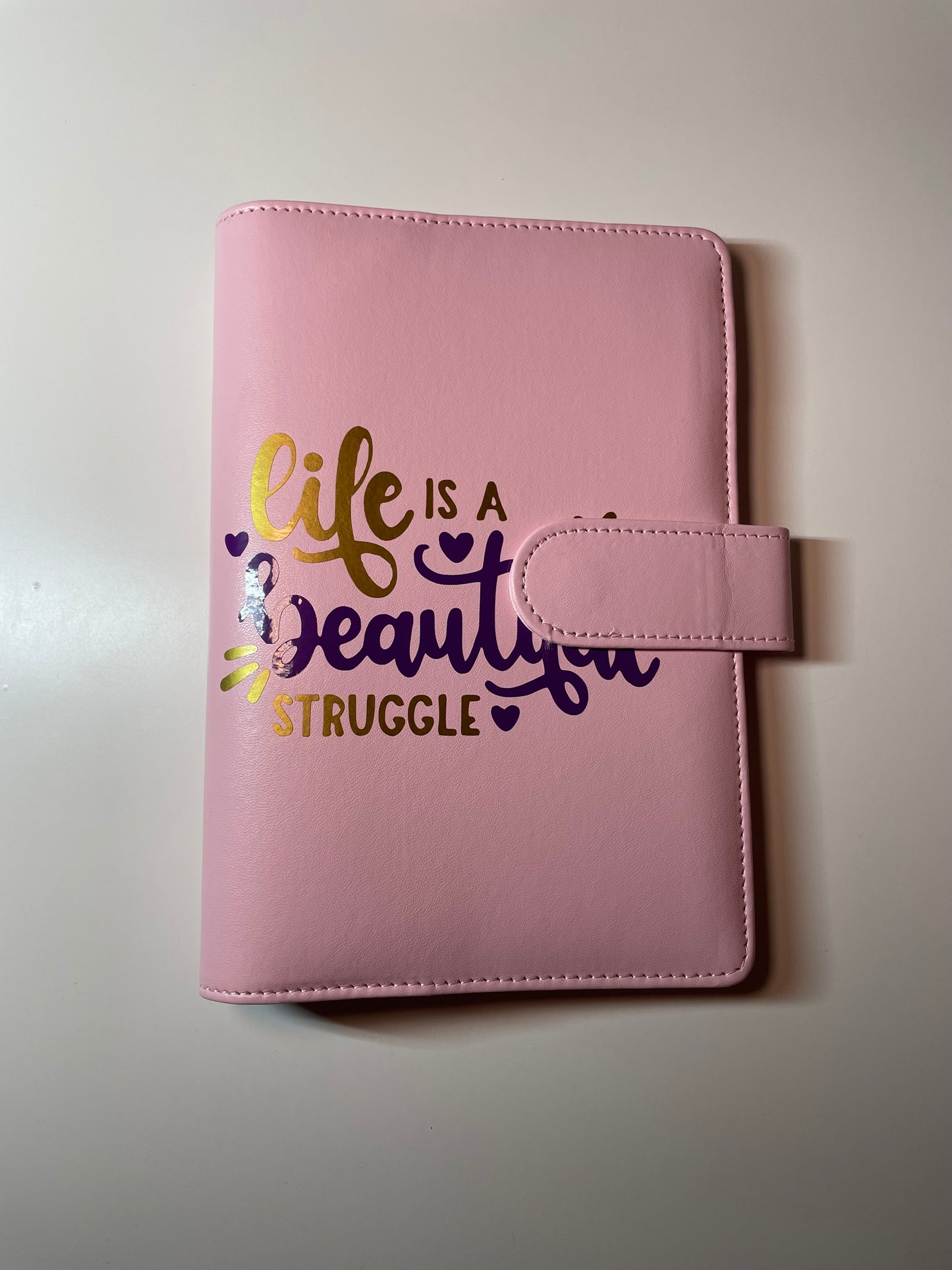 Budget Planner in Life is a Beautiful Struggle Matte Pink