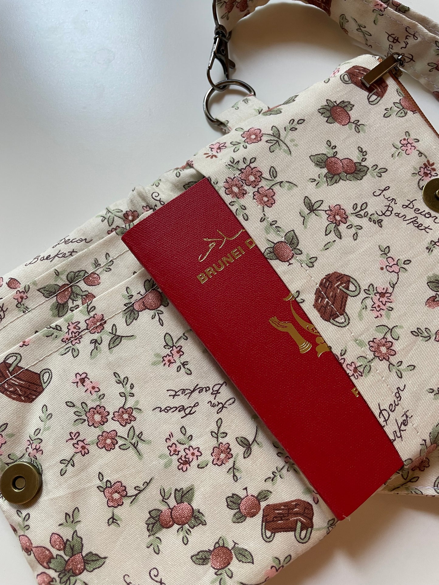 Passport Holder in Red Basket