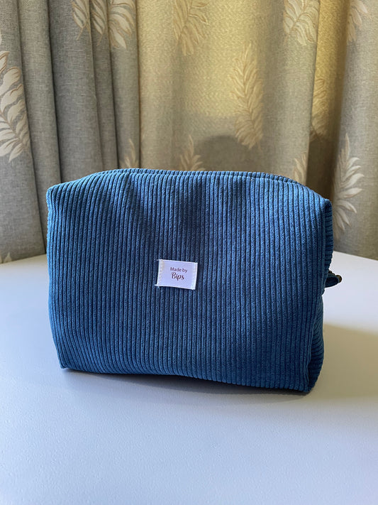 Boxy Bag in Blue Corduroy