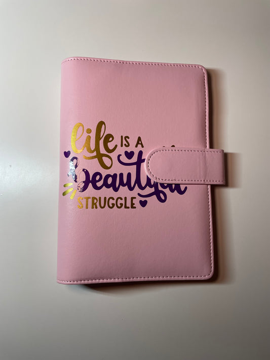 Budget Planner in Life is a Beautiful Struggle Matte Pink