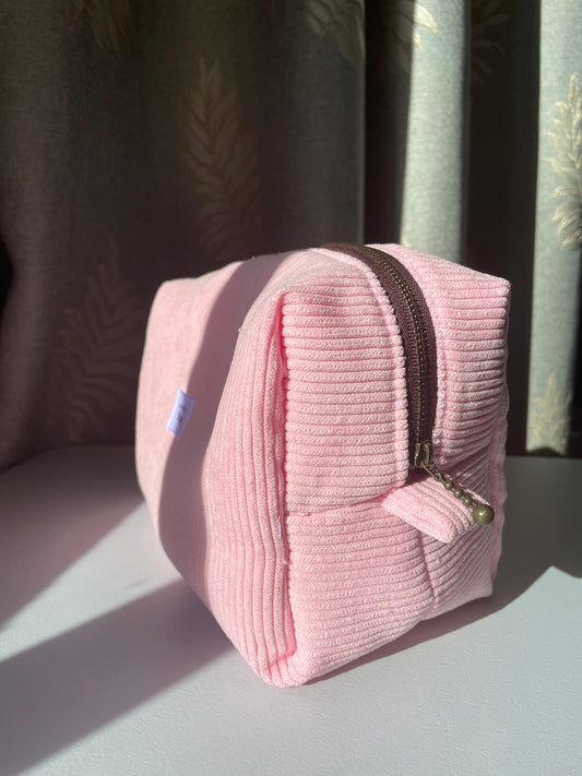 Boxy Bag in Pink Corduroy